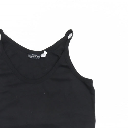 Dimentions Womens Black   Basic Tank Size XL