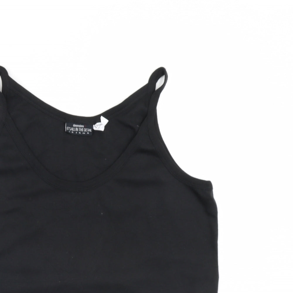 Dimentions Womens Black   Basic Tank Size XL
