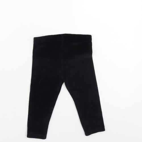 F&F Boys Black   Jogger Trousers Size 12-18 Months