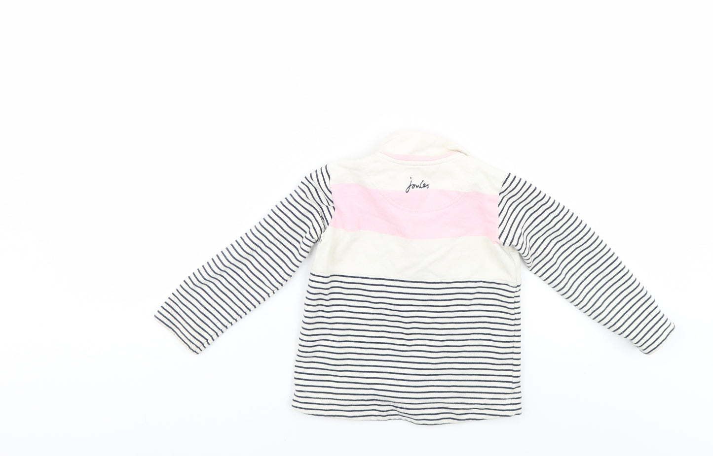 Joules Girls Multicoloured Striped  Pullover Hoodie Size 5 Years