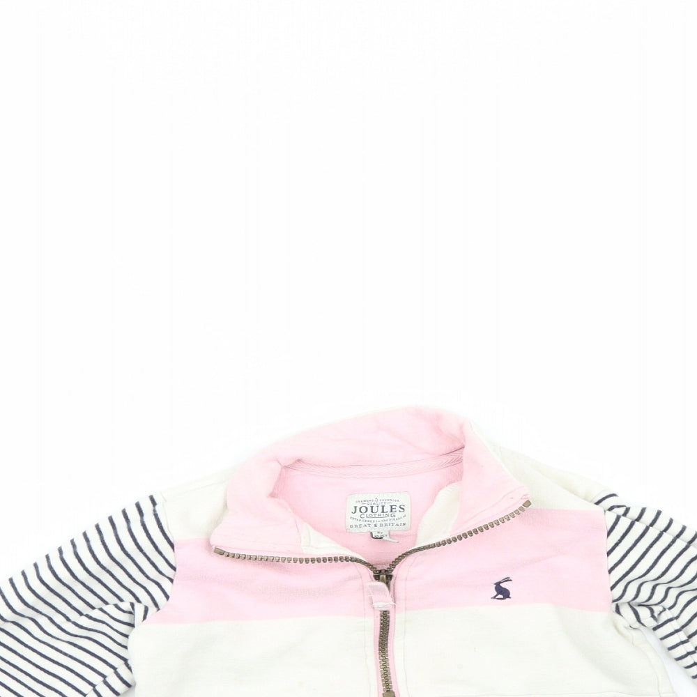 Joules Girls Multicoloured Striped  Pullover Hoodie Size 5 Years