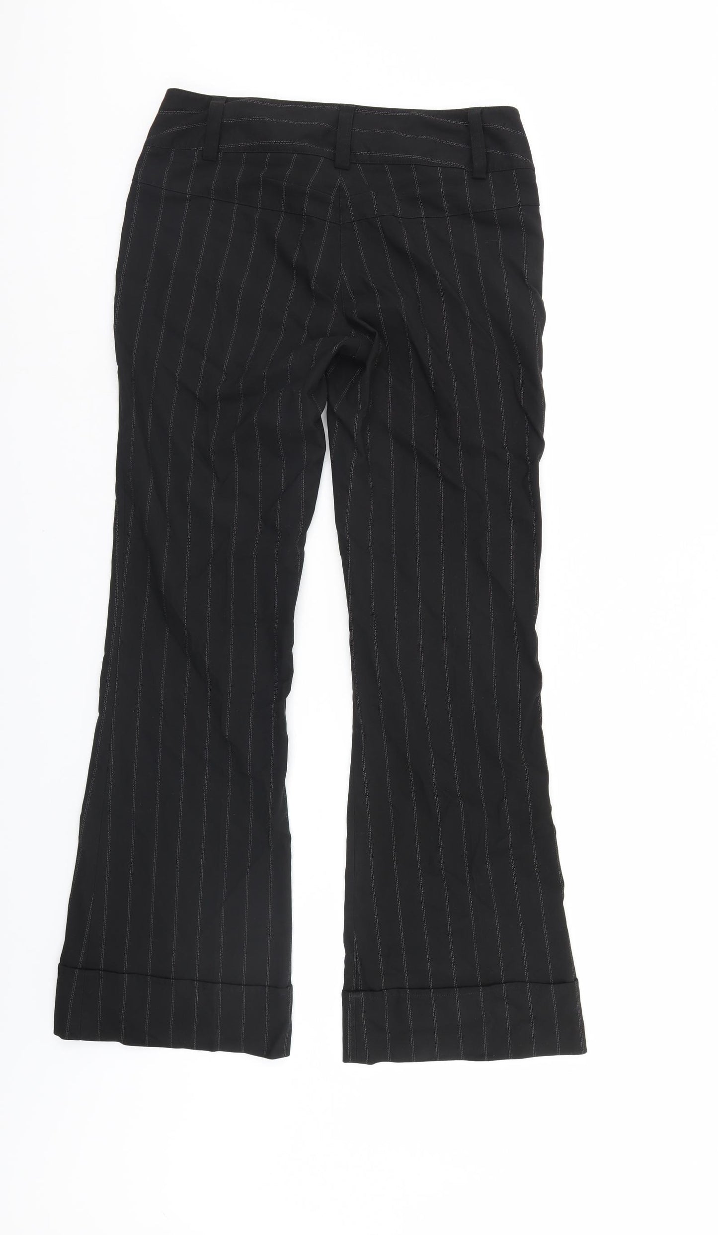 H&M Womens Black Striped  Bloomer Trousers Size 12 L30 in
