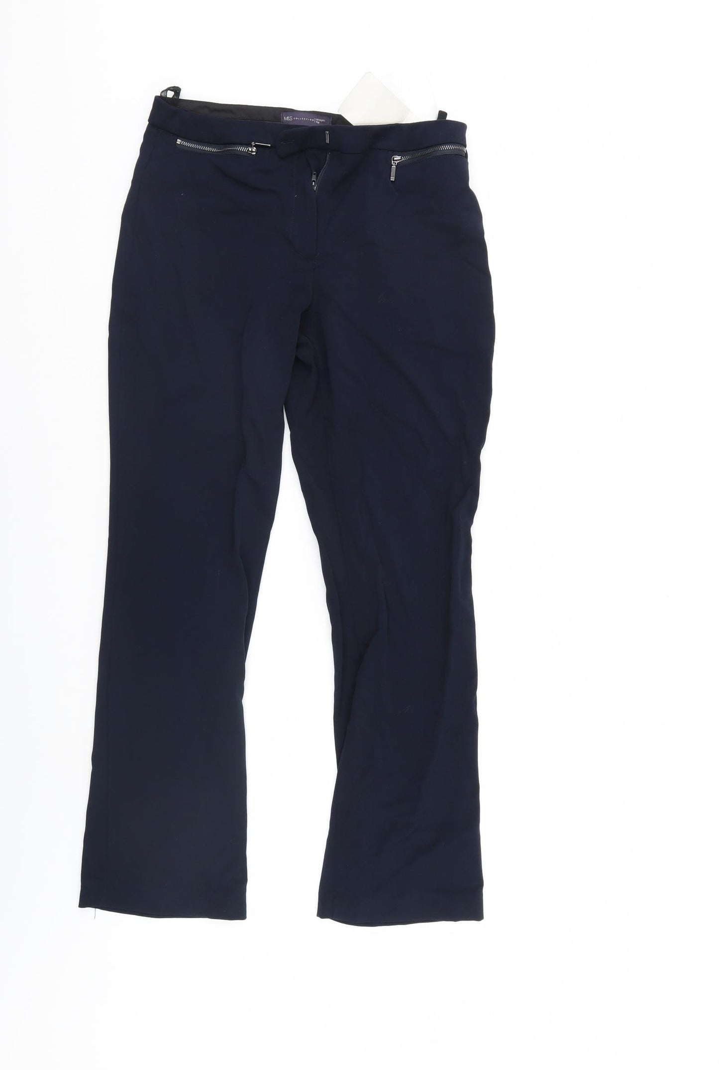 M&S Womens Blue   Trousers  Size 10 L29 in