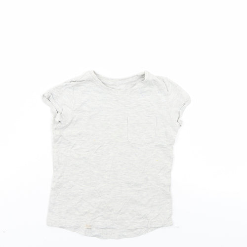 George Girls Grey   Basic T-Shirt Size 4-5 Years