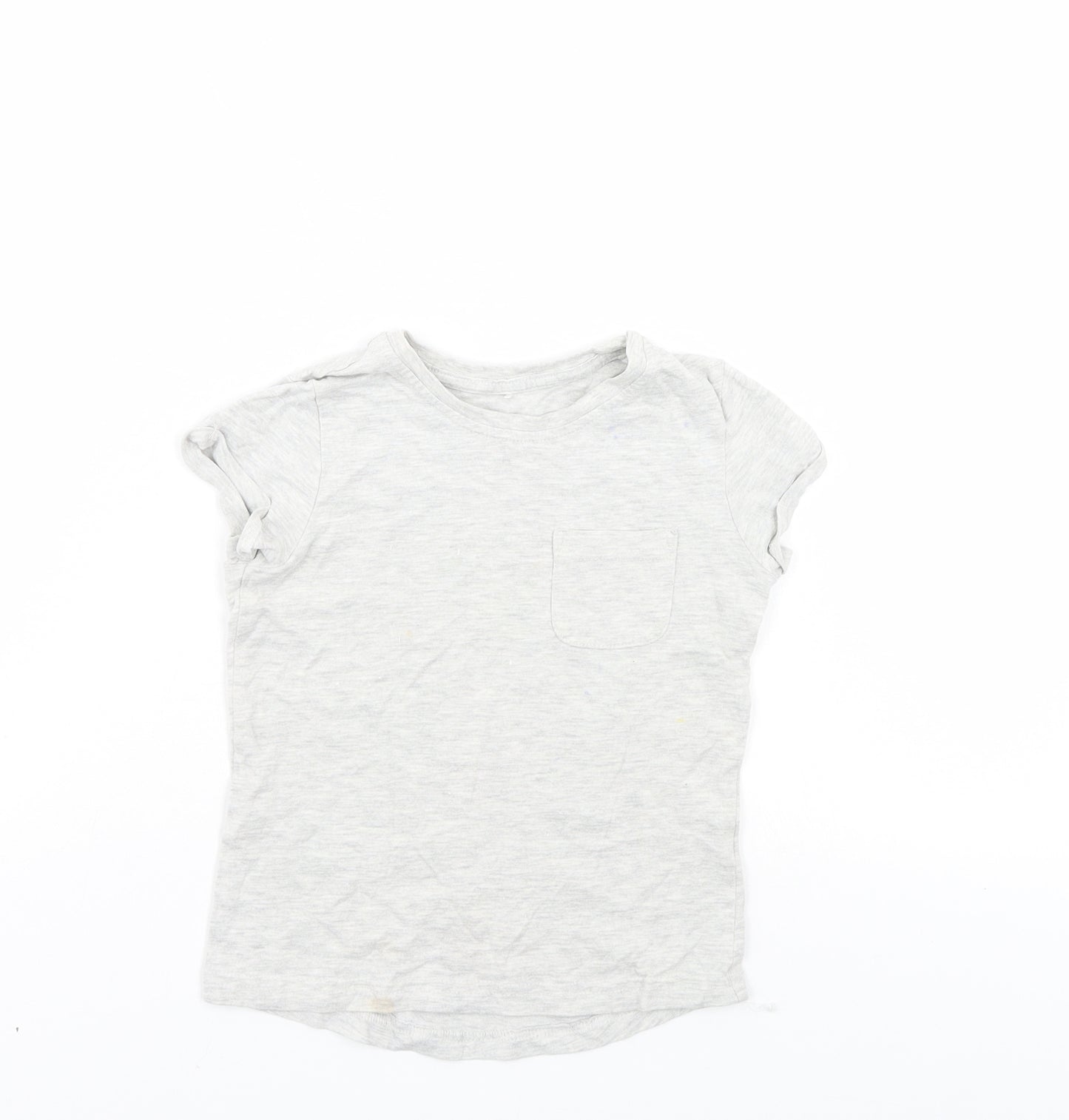 George Girls Grey   Basic T-Shirt Size 4-5 Years