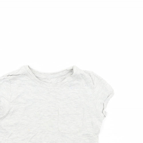 George Girls Grey   Basic T-Shirt Size 4-5 Years