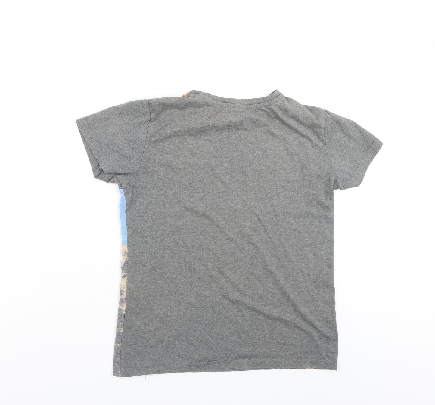 Rebel Boys Grey   Basic T-Shirt Size 13-14 Years