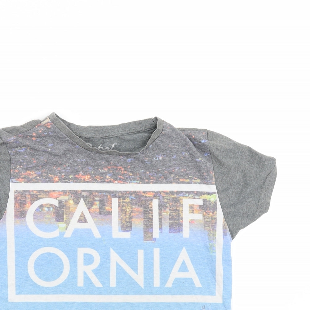 Rebel Boys Grey   Basic T-Shirt Size 13-14 Years