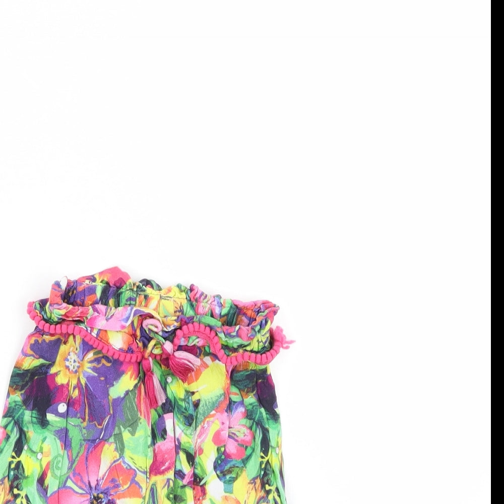 NEXT Girls Multicoloured Floral  Sweatpants Trousers Size 12-13 Years