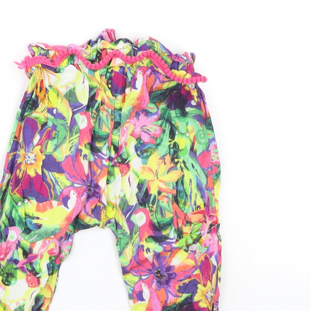 NEXT Girls Multicoloured Floral  Sweatpants Trousers Size 12-13 Years