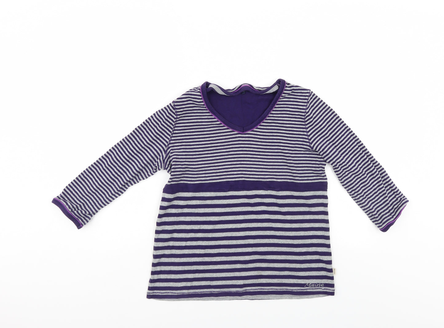 Maine Womens Multicoloured Striped  Henley Jumper Size 16