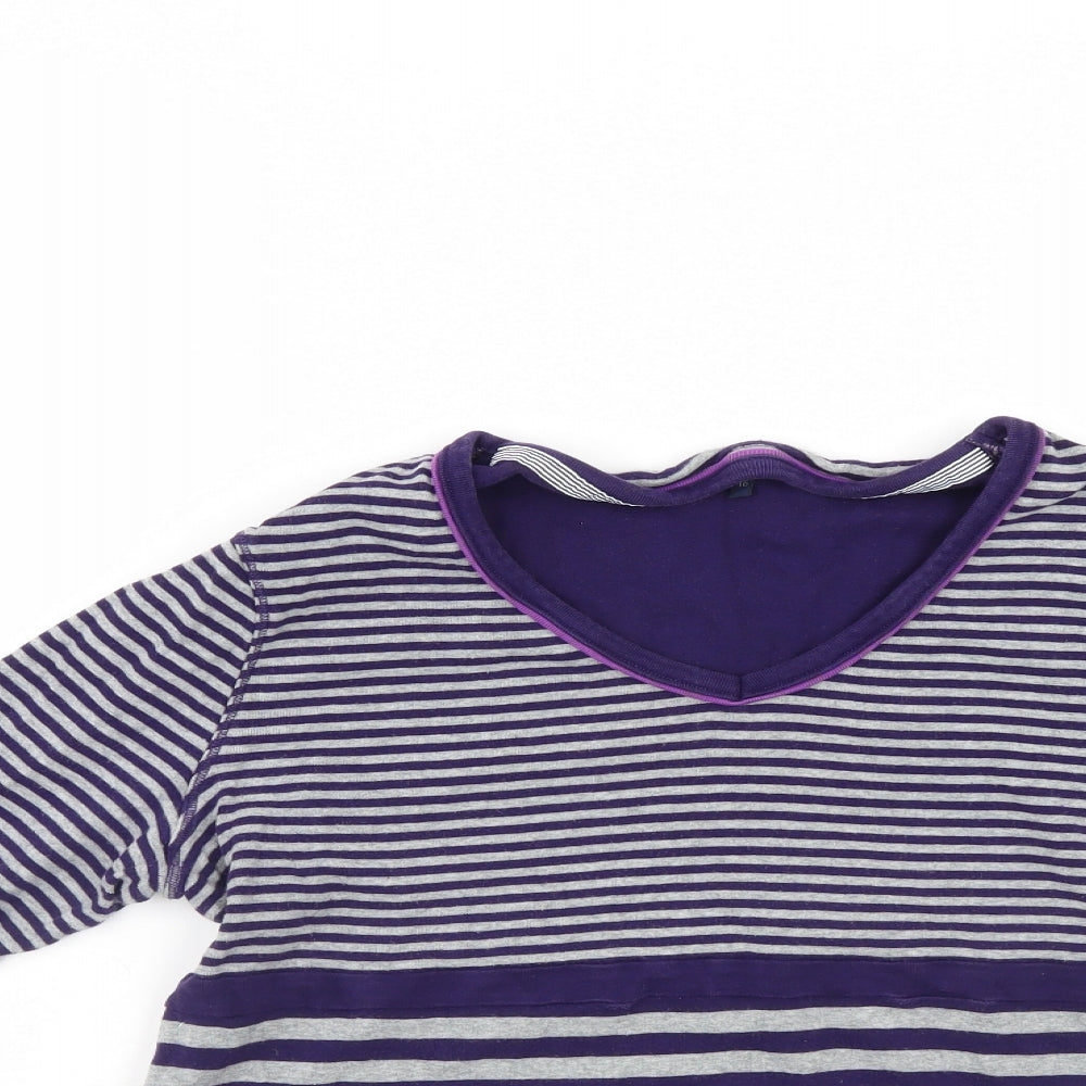 Maine Womens Multicoloured Striped  Henley Jumper Size 16