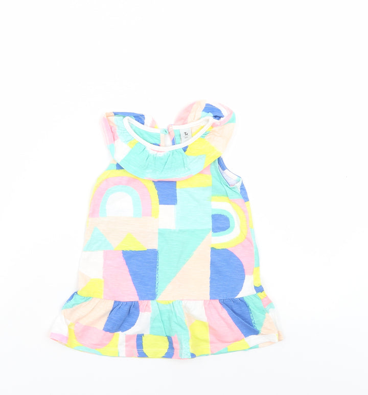 TU Girls Multicoloured   Skater Dress  Size 12-18 Months