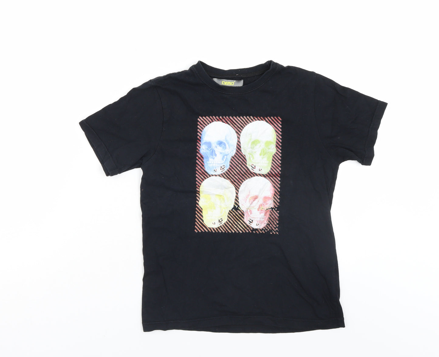 Demo Boys Black   Basic T-Shirt Size 9-10 Years