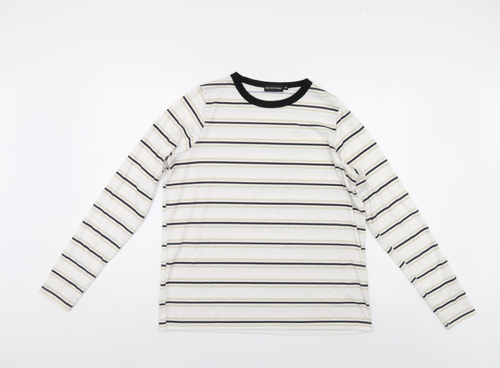 PRETTYLITTLETHING Womens Multicoloured Striped  Pullover Sweatshirt Size M