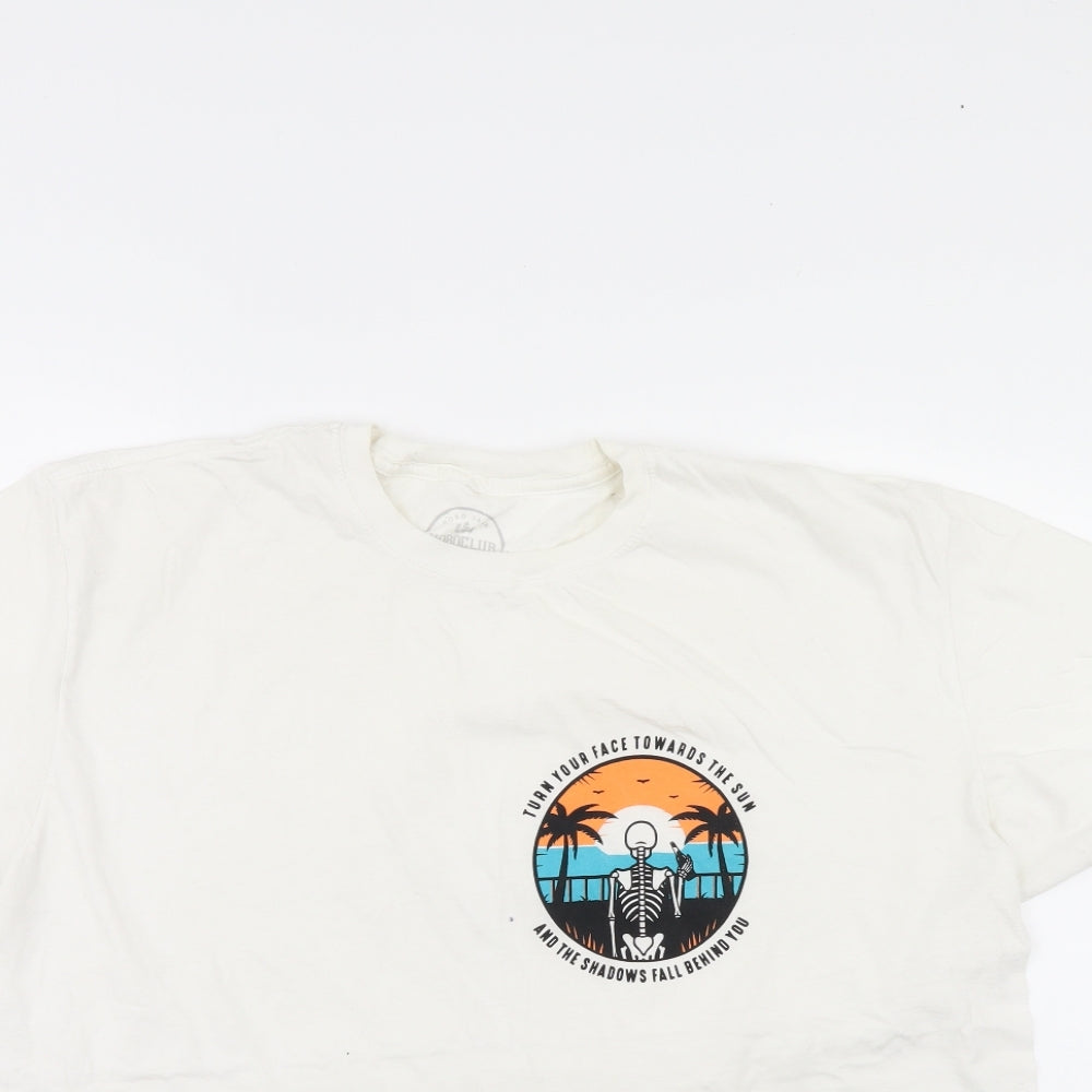 Hobo Club Mens White    T-Shirt Size 2XL