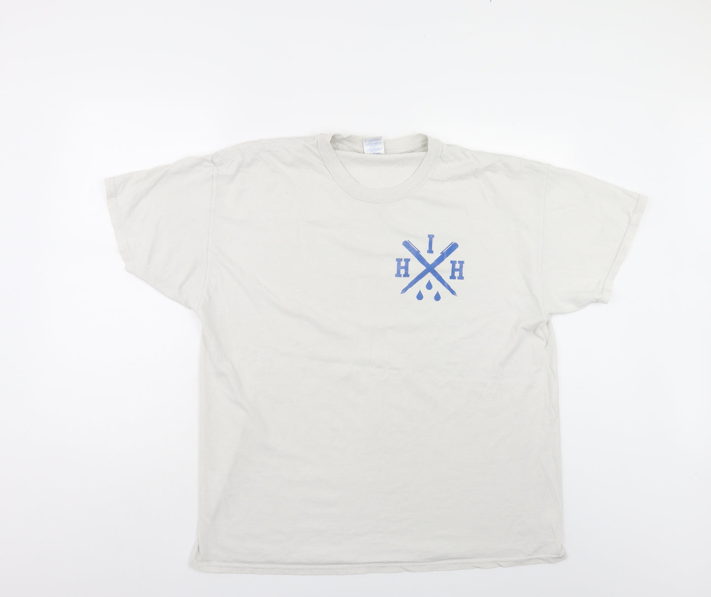 Gilden Mens White    T-Shirt Size XL