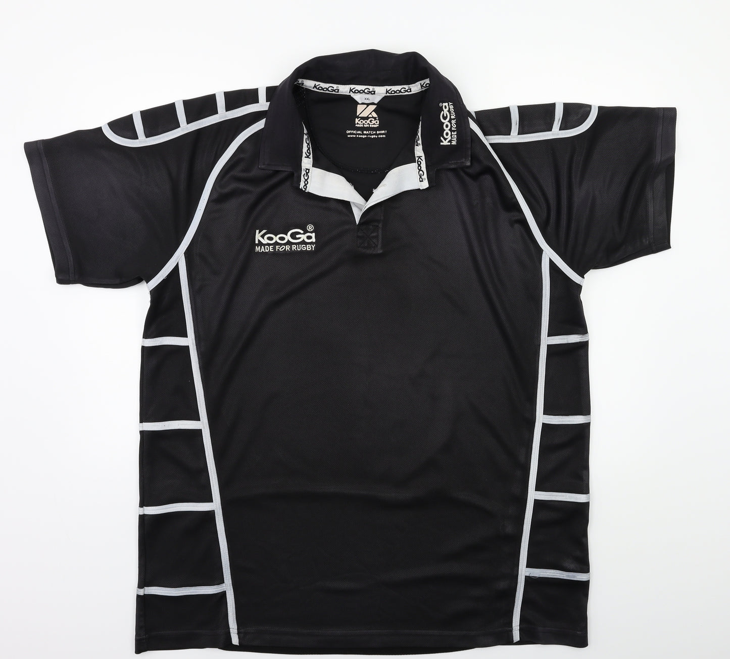Kooga Mens Black    Polo Size 2XL  - Rugby shirt