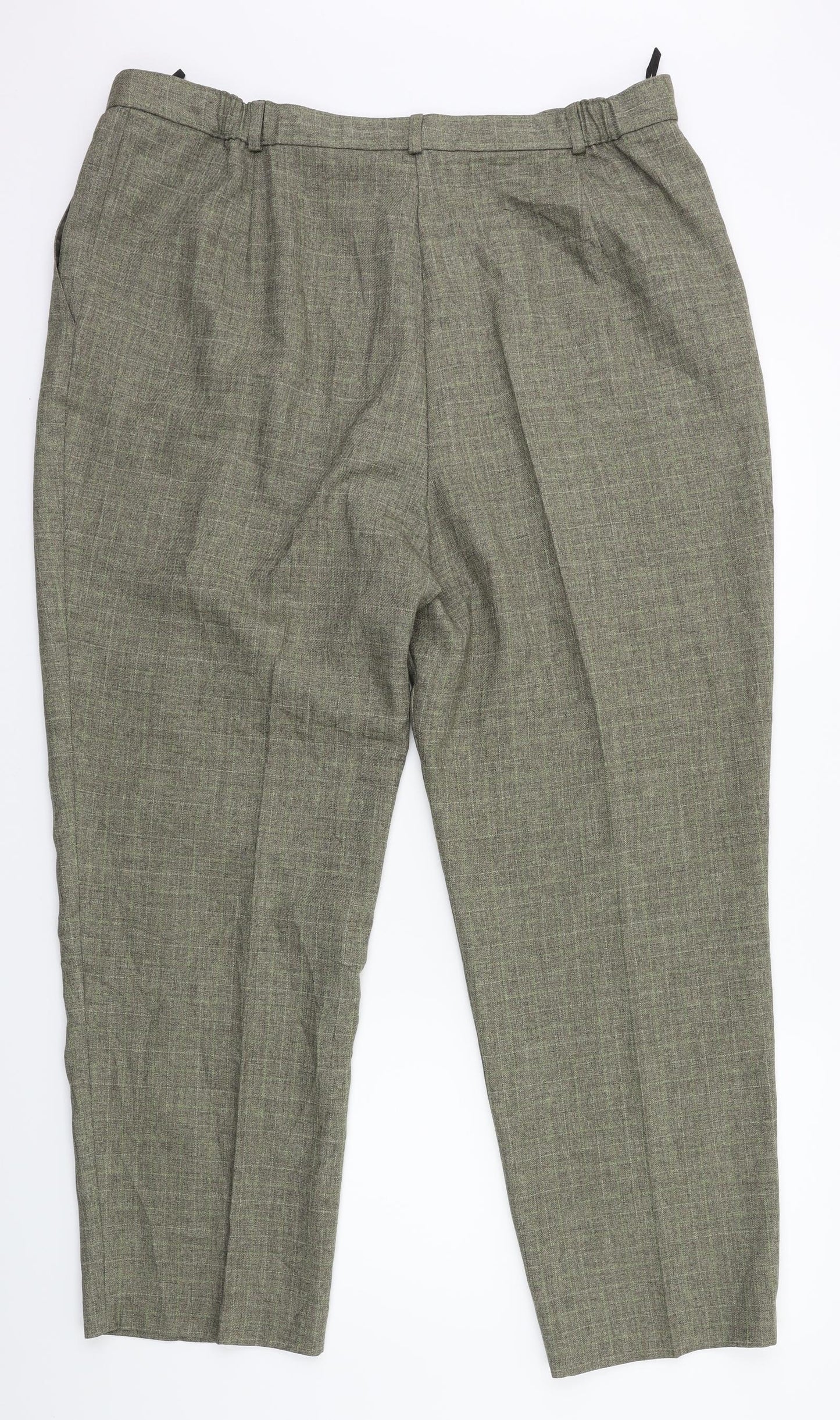 Marks & spencer Womens Green Check  Trousers  Size 20