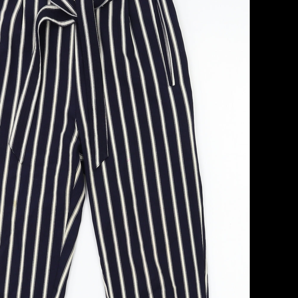 ostradivarius Womens Blue Striped  Dress Pants Trousers Size 6