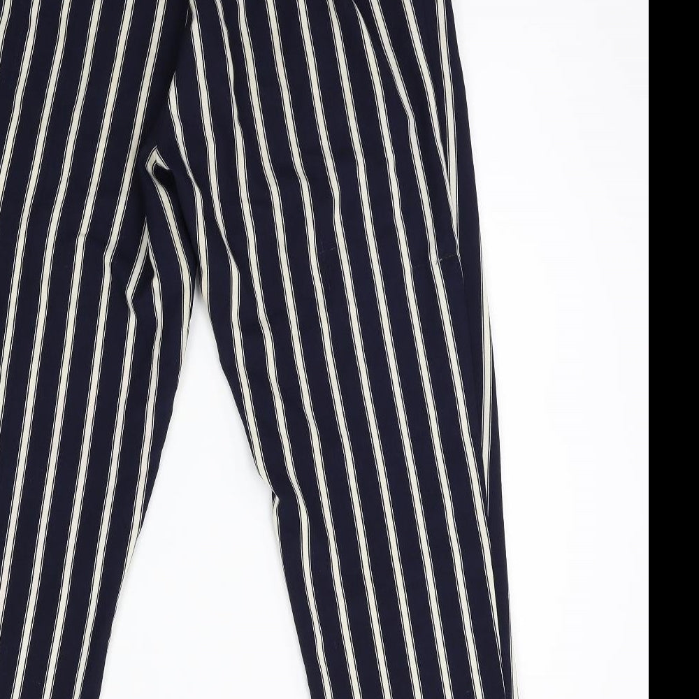 ostradivarius Womens Blue Striped  Dress Pants Trousers Size 6