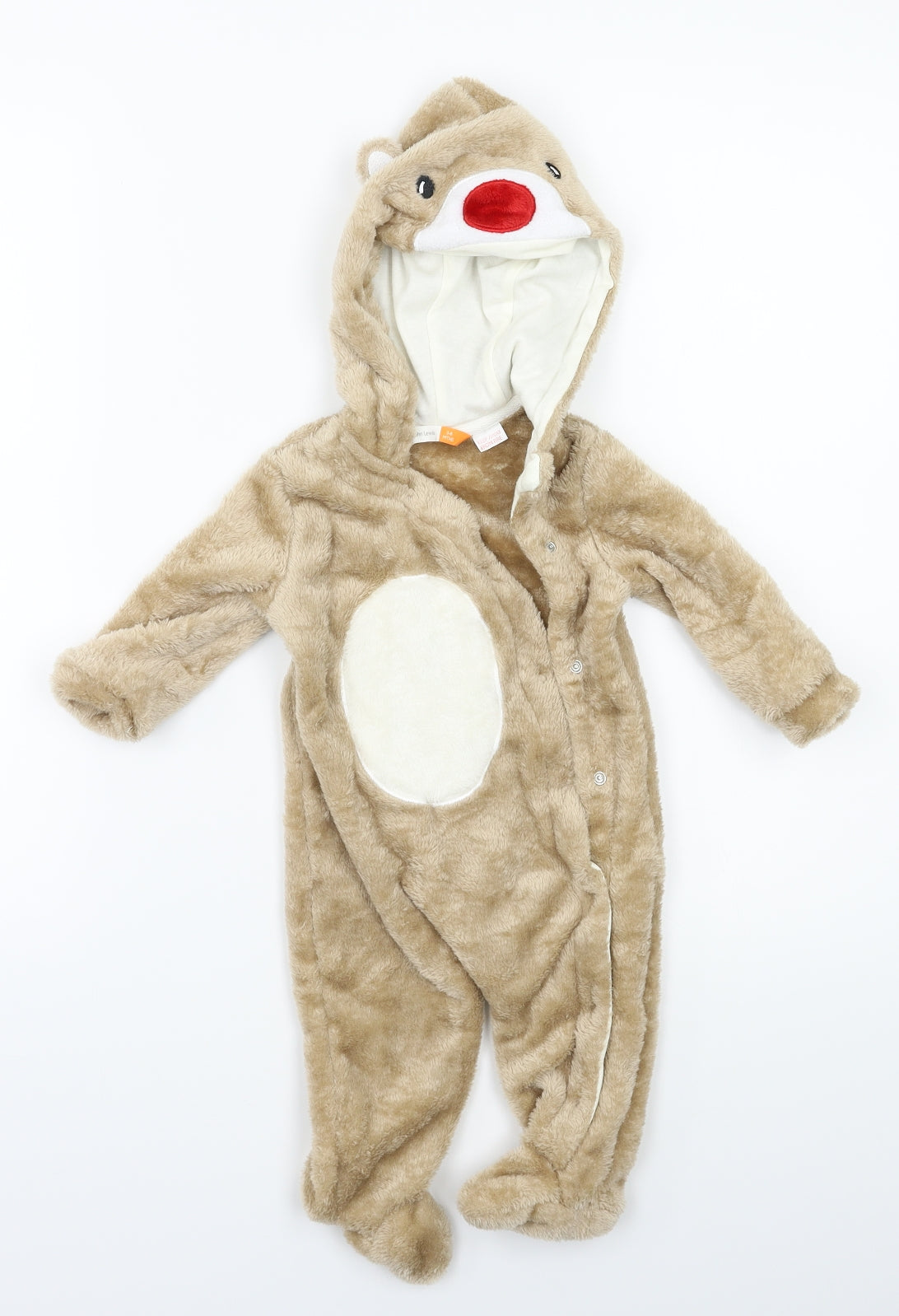 John Lewis Baby Beige Solid  Babydoll Bodysuit Size 3-6 Months