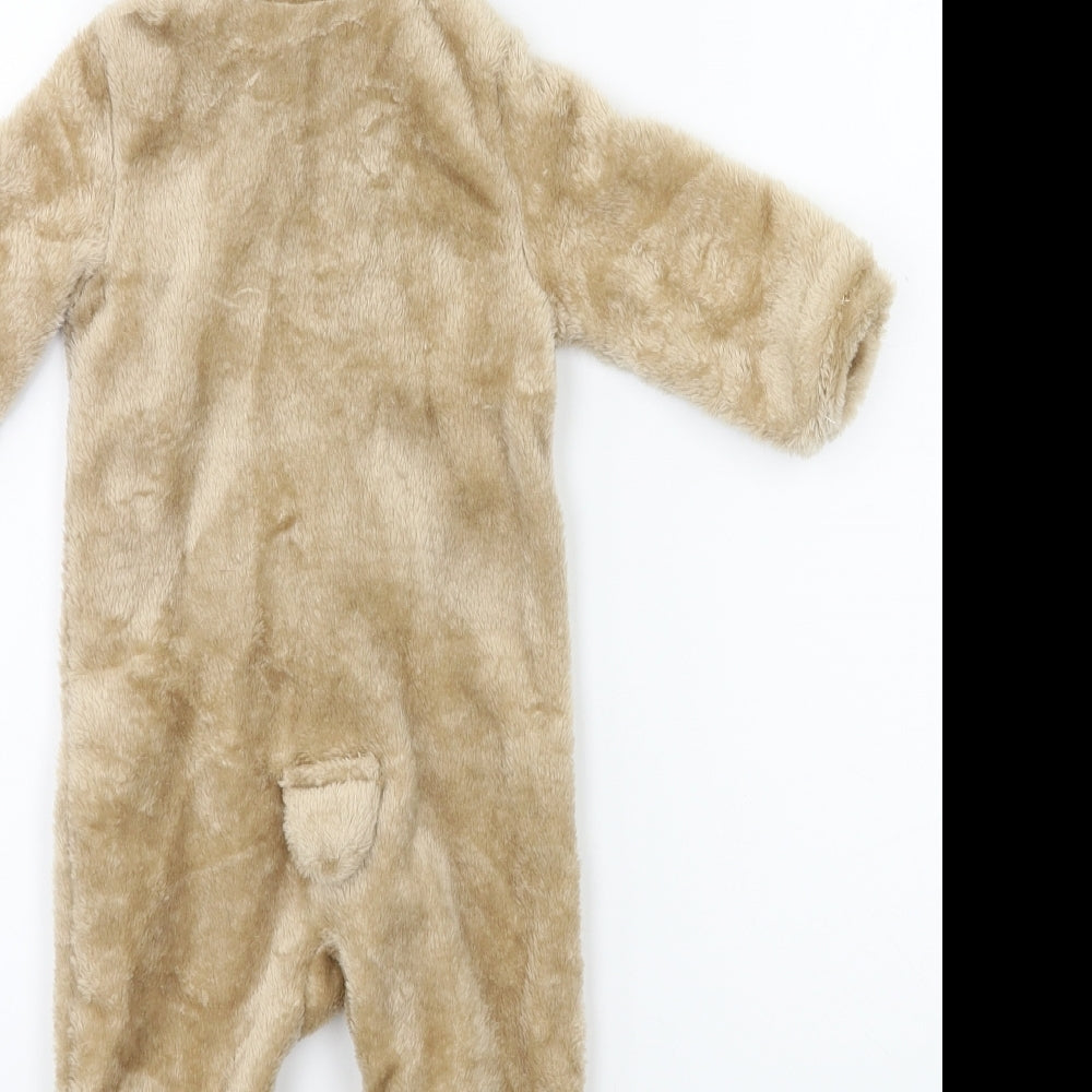 John Lewis Baby Beige Solid  Babydoll Bodysuit Size 3-6 Months