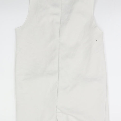 Topshop Womens White   Gilet Coat Size 10
