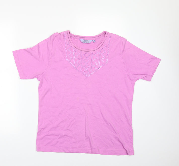 EWM Womens Orange Basic T-Shirt Size M