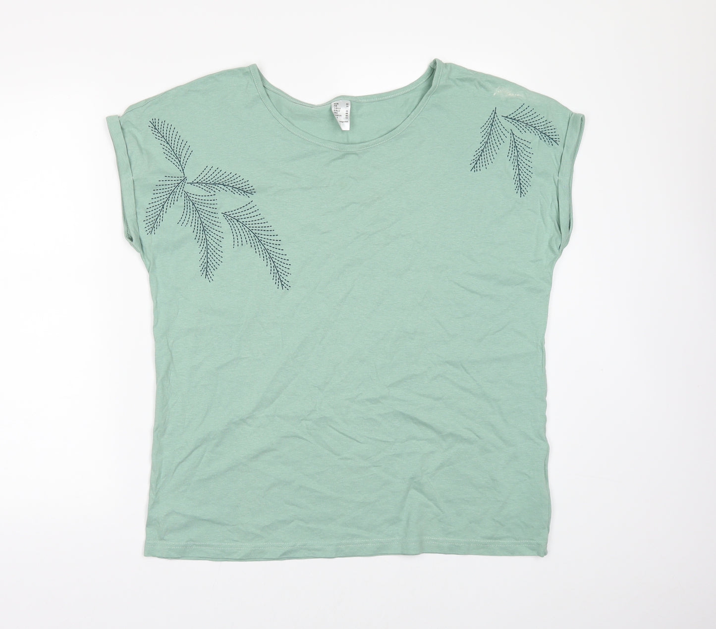 Preworn Womens Green   Basic T-Shirt Size 16