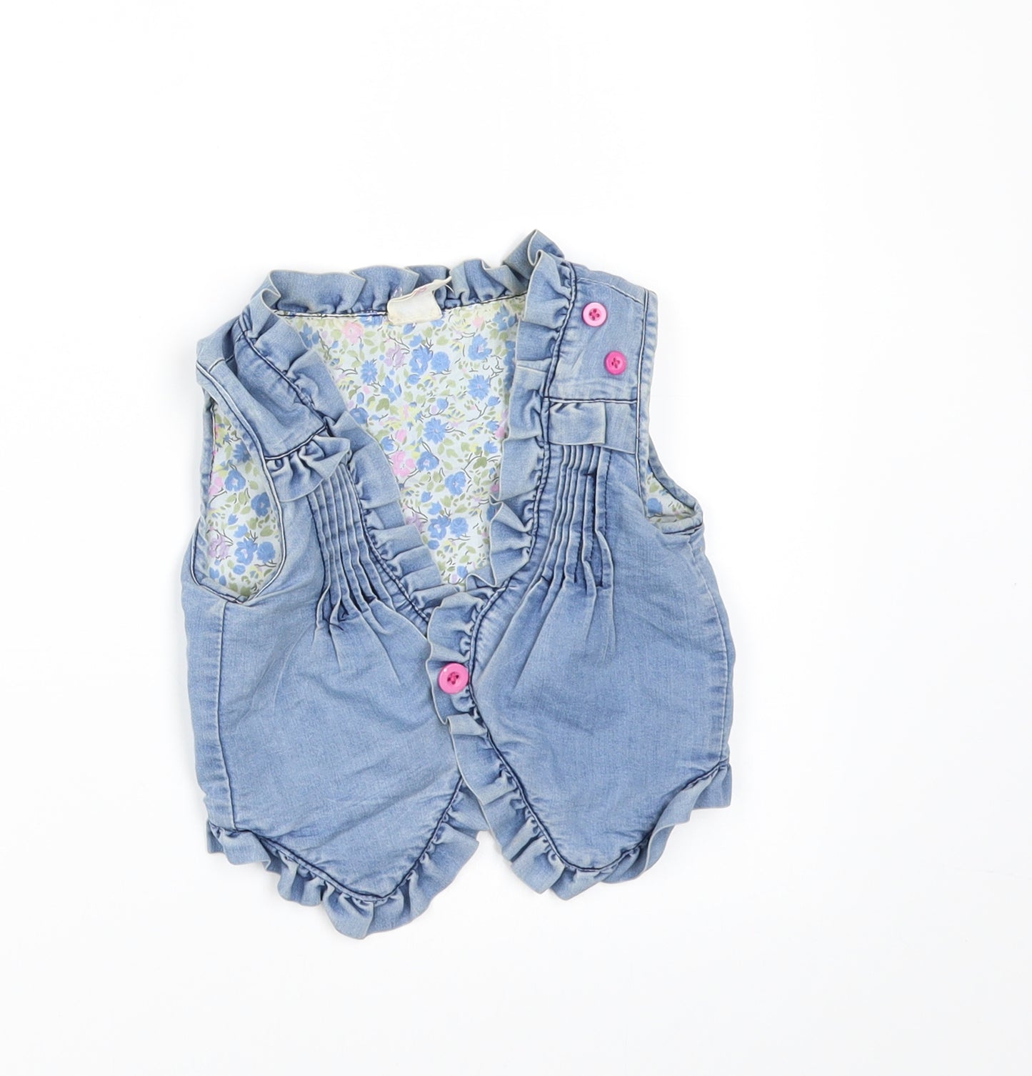 MAX Girls Blue   Gilet Waistcoat Size 3-4 Years