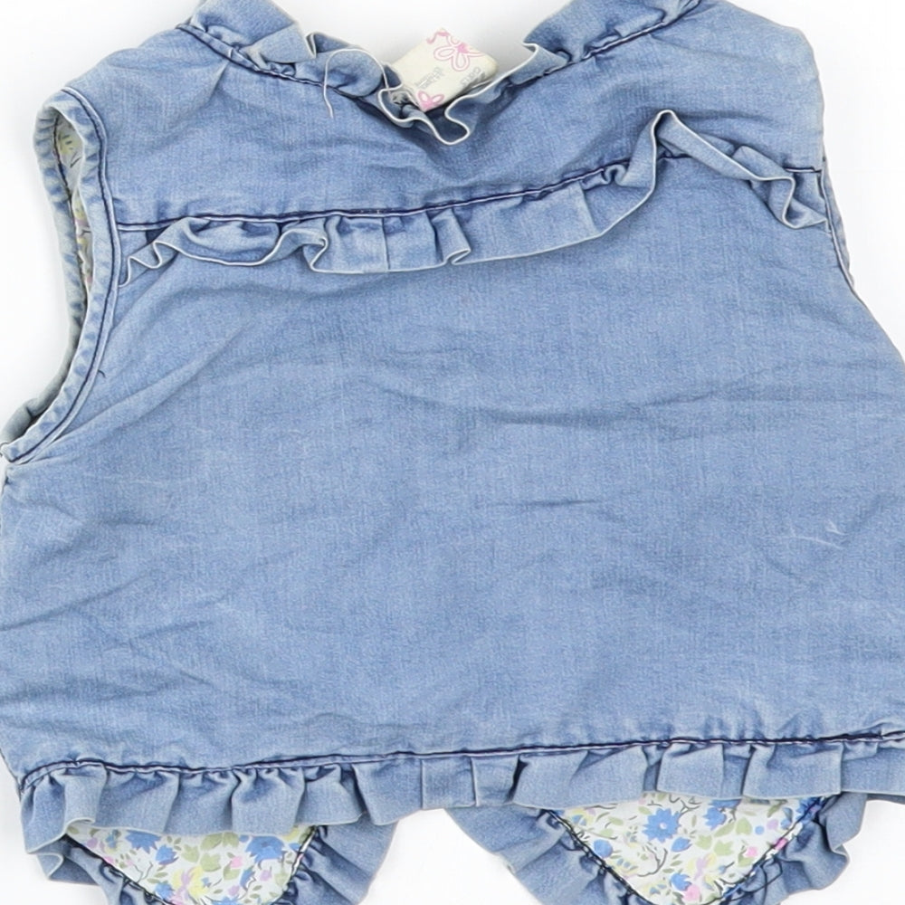 MAX Girls Blue   Gilet Waistcoat Size 3-4 Years