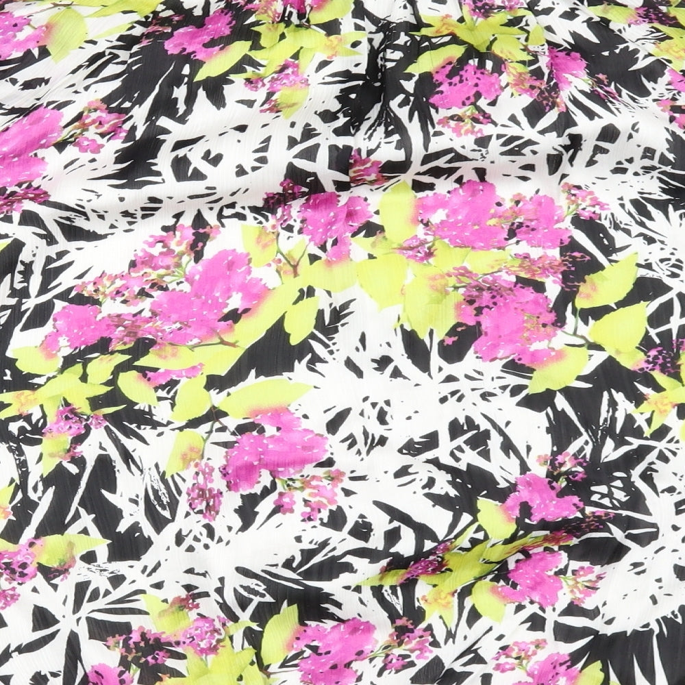 BM Womens Multicoloured Floral  Tunic Blouse Size 16