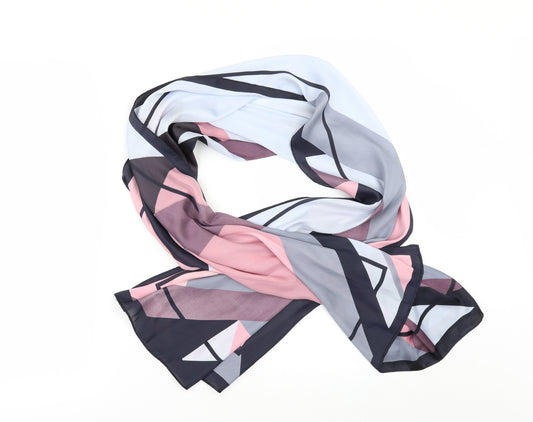 Front view of Preworn women’s grey geometric scarf