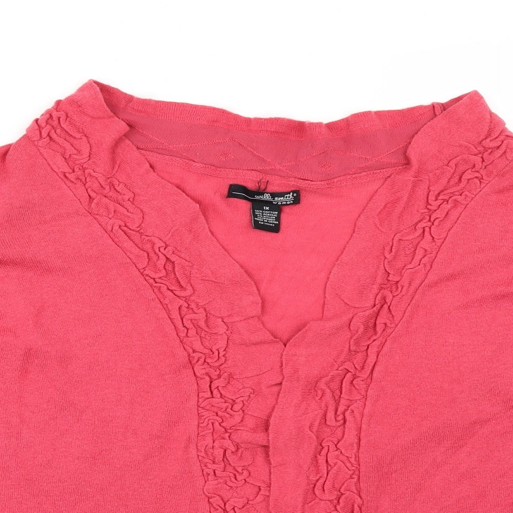 Willi Smith Womens Pink   Cardigan Jumper Size XL