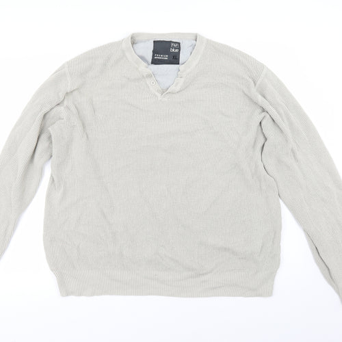 T Mens Beige   Pullover Jumper Size XL