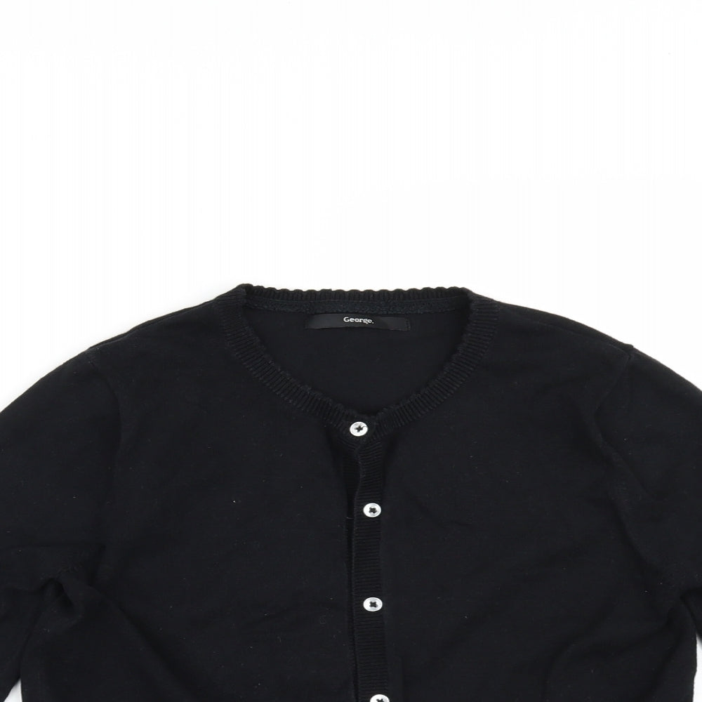 George Girls Black   Cardigan Jumper Size 10-11 Years