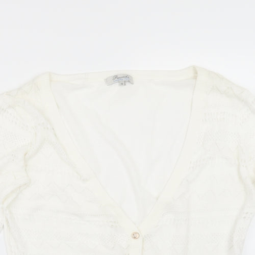 Peacocks Womens White   Cardigan Jumper Size 16