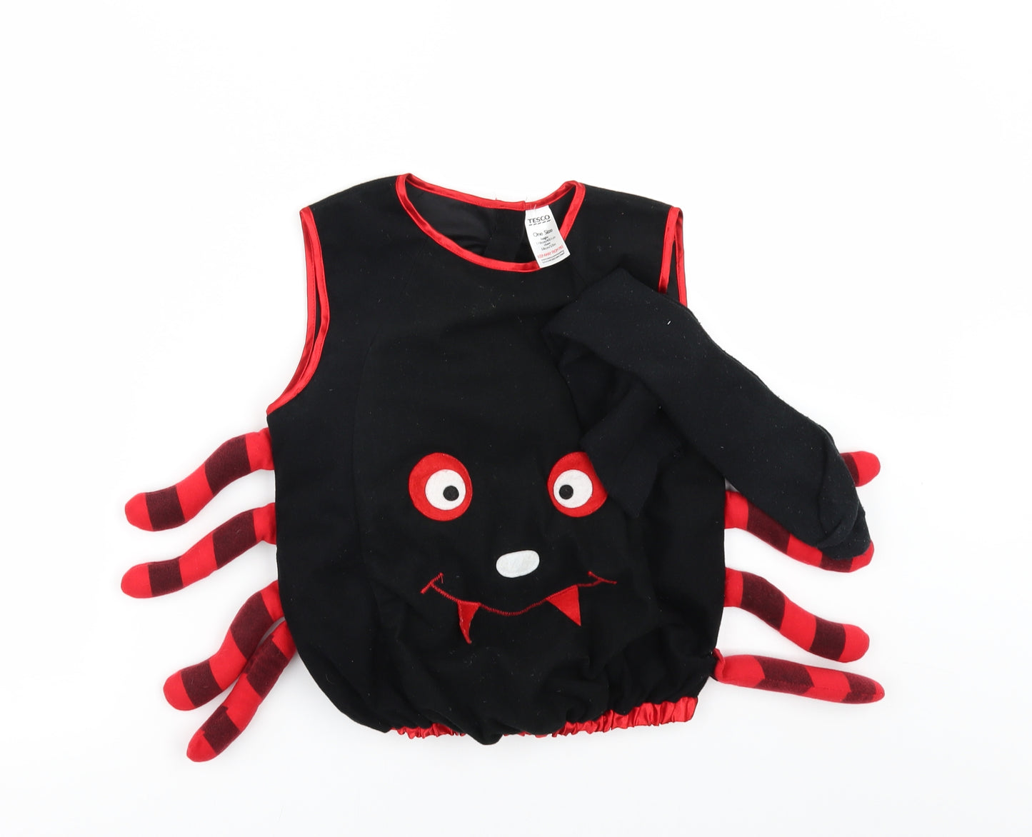 TESCO Boys Black   Basic Polo One Size  - SPIDER FACY DRESS AGE 7 APPRO