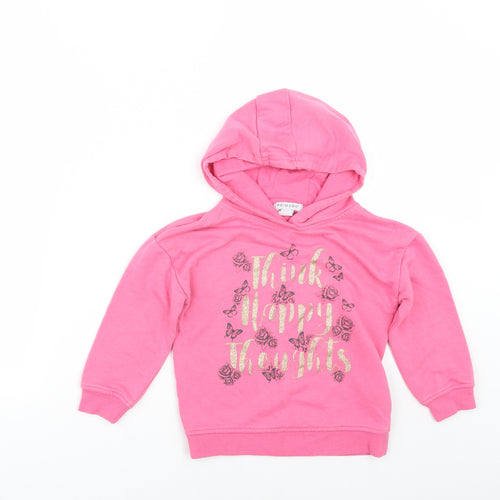 Primark Girls Pink   Pullover Hoodie Size 4-5 Years