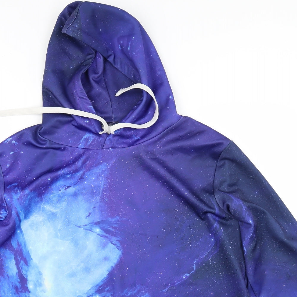 Preworn Mens Blue   Pullover Hoodie Size XL