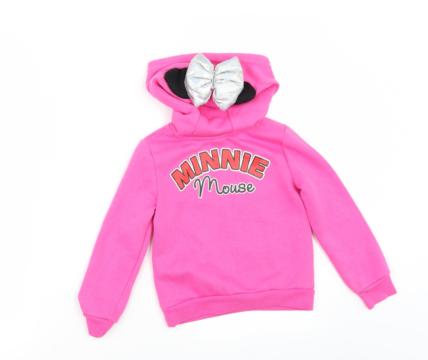 Primark Girls Pink   Pullover Hoodie Size 4-5 Years  - Minnie Mouse
