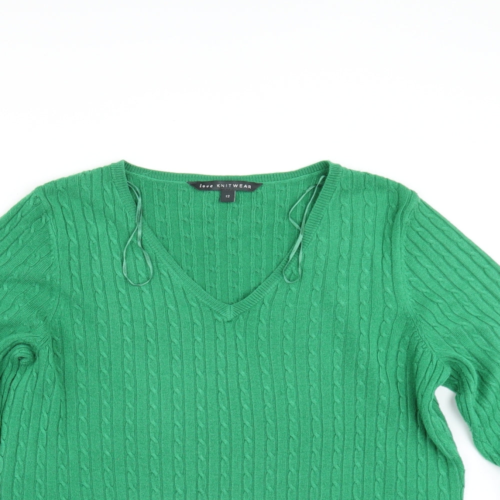 Bonmarché Womens Green   Pullover Jumper Size 12