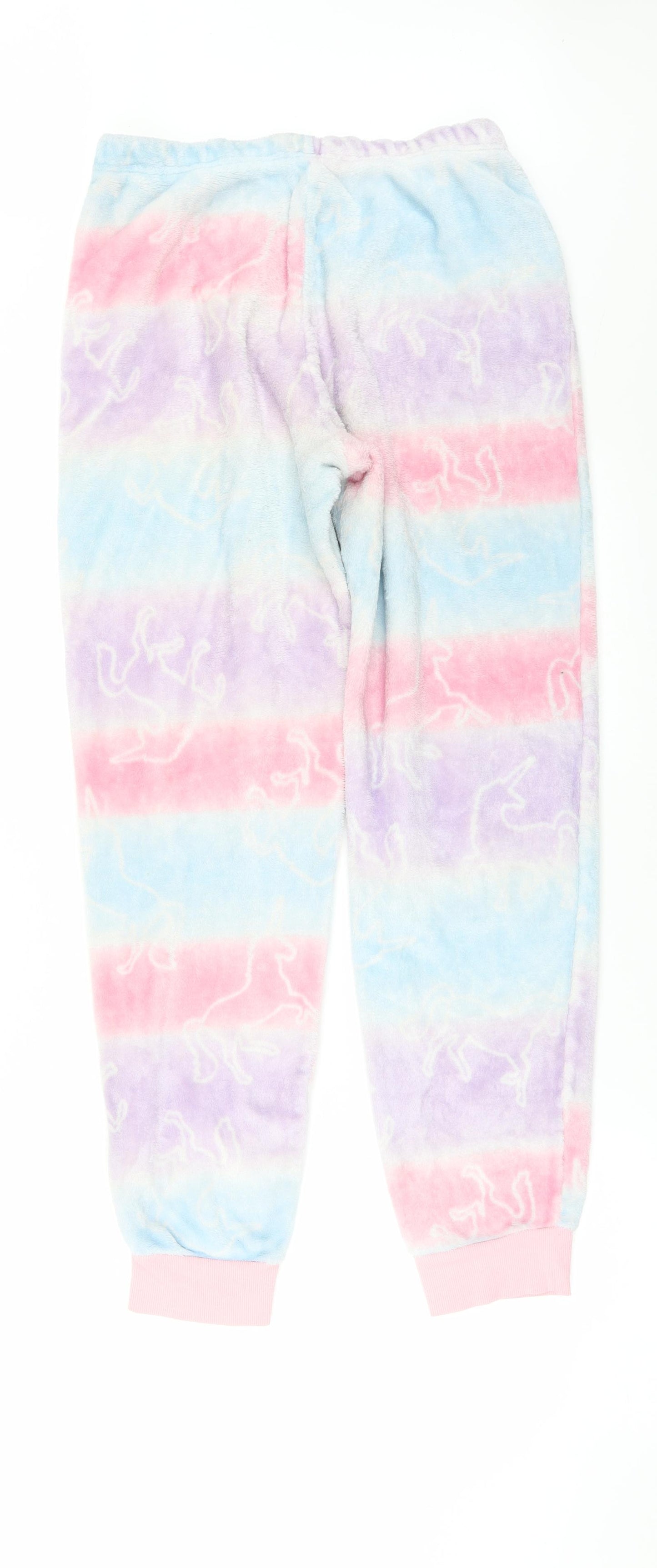 Marks and Spencer Womens Multicoloured Geometric Fleece  Pyjama Pants Size 14  - 35 WAIST