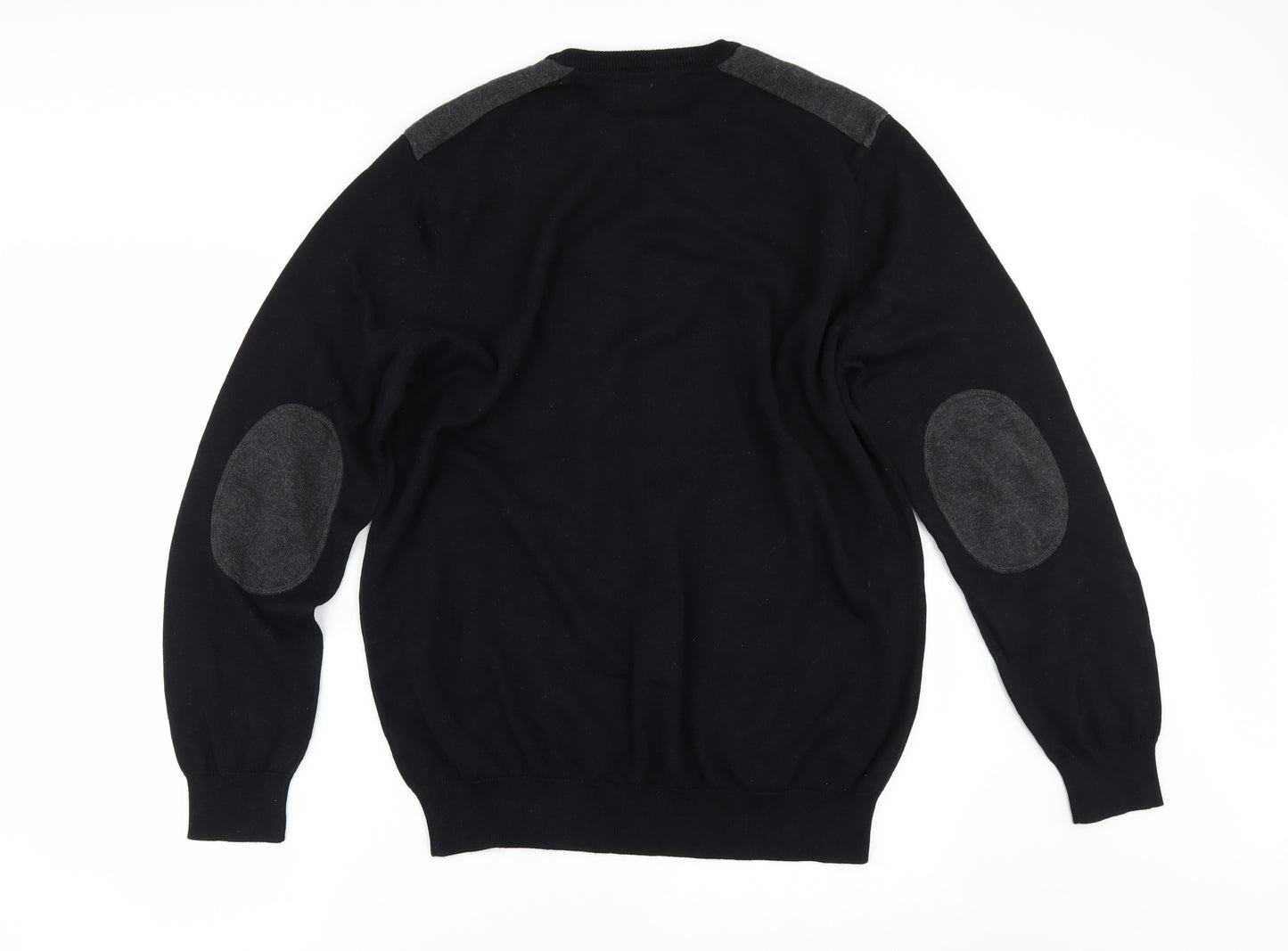TU Mens Black   Pullover Jumper Size L