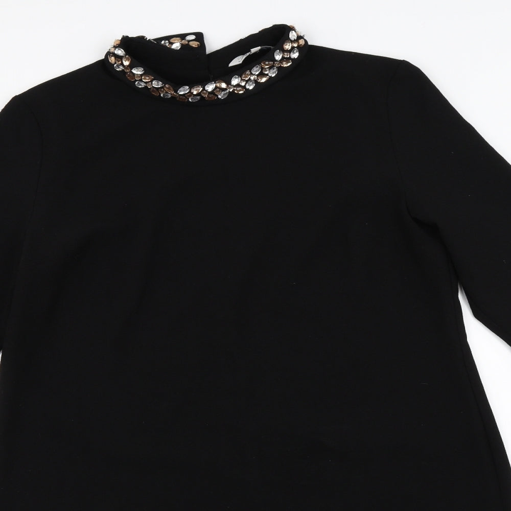 Peacocks Womens Black   A-Line  Size 12  - flared sleeves