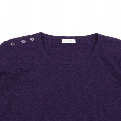 Eastex Womens Purple   Basic T-Shirt Size 12