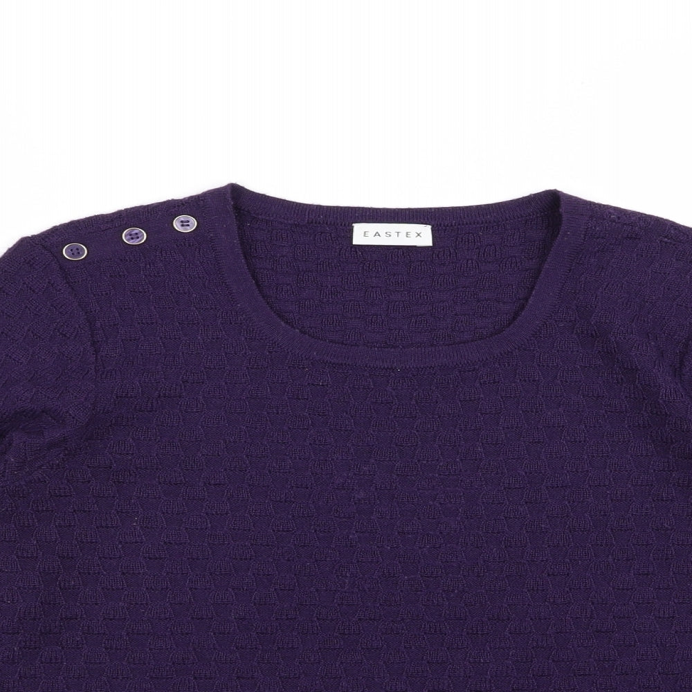 Eastex Womens Purple   Basic T-Shirt Size 12
