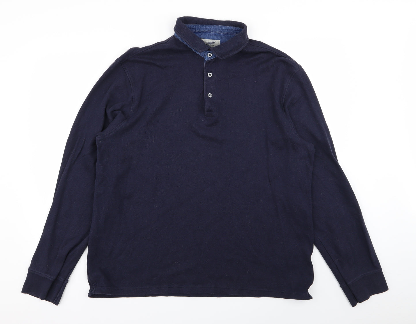 M&S Mens Blue    Polo Size L