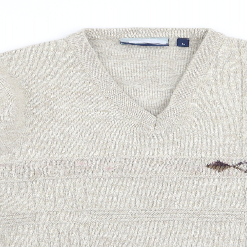 Tom Hanson Mens Beige   Pullover Jumper Size L